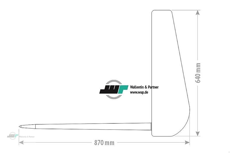 Frontladerzubehör del tipo Wallentin & Partner Dunggabel 1,50m Euroaufnahme, Neumaschine en Wesenberg (Imagen 3)