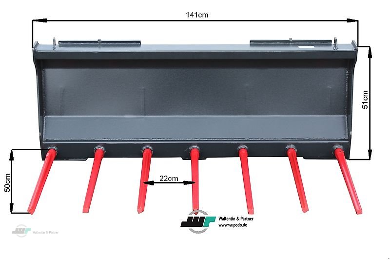 Frontladerzubehör del tipo Wallentin & Partner Dunggabel Frontladergabel 1,40 m Skid Steer Aufnahme, Neumaschine en Wesenberg (Imagen 3)
