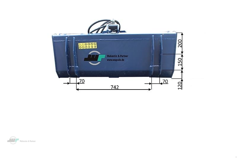 Frontladerzubehör του τύπου Wallentin & Partner Krokodilschaufel mini MXC1 Aufnahme Silozange   Schaufel mit Obergreifer 120 cm, Neumaschine σε Wesenberg (Φωτογραφία 2)