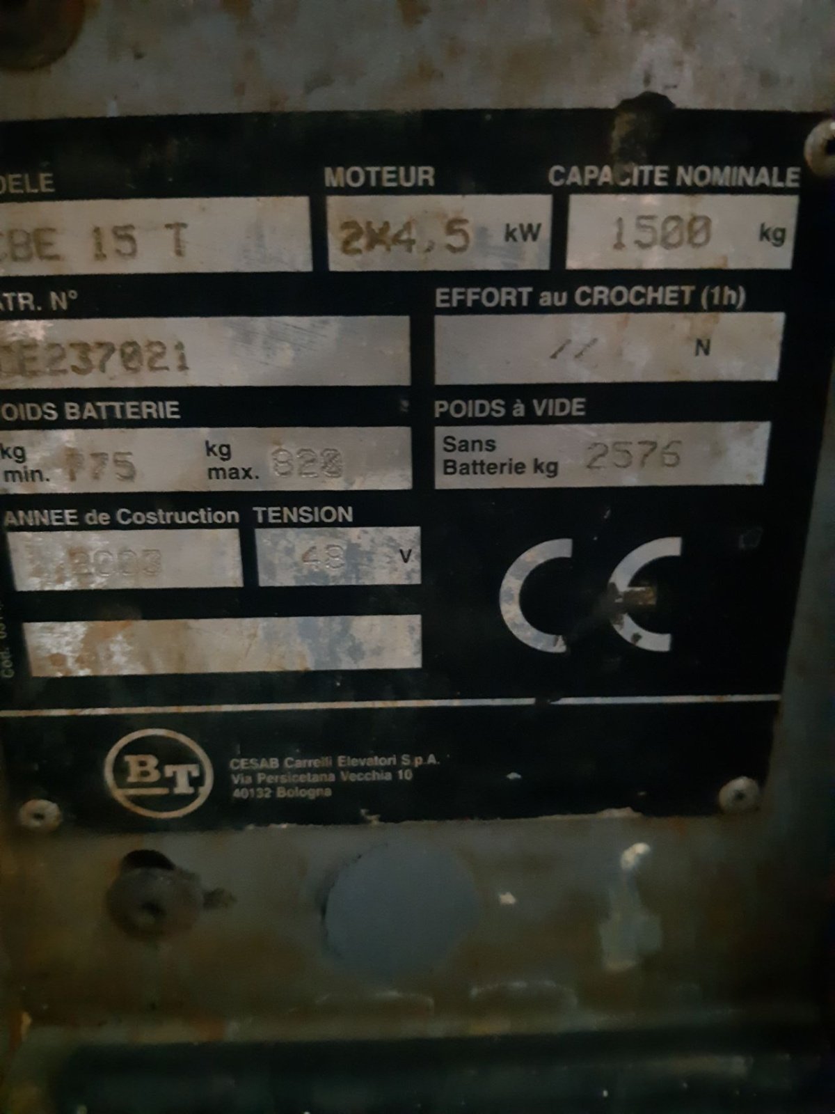 Frontstapler tip BT CBE15T, Gebrauchtmaschine in Biddinghuizen (Poză 10)