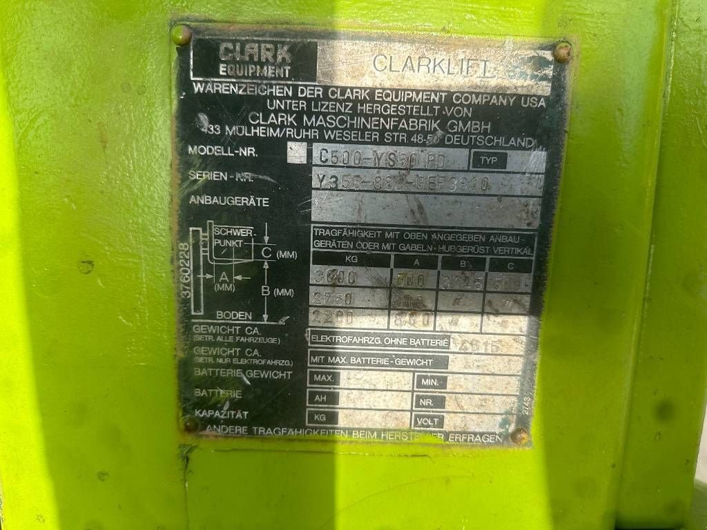 Frontstapler tip Clark 3.0 ton diesel Verkocht, Gebrauchtmaschine in Kockengen (Poză 7)