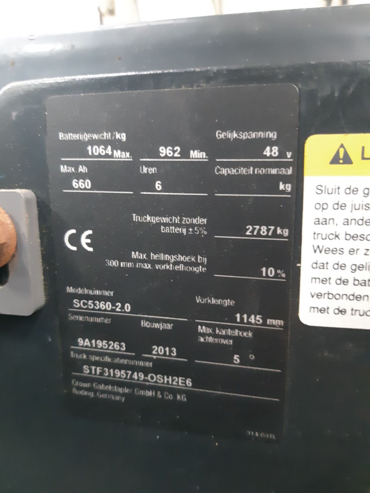 Frontstapler van het type Crown SC5340-2.0, Gebrauchtmaschine in Biddinghuizen (Foto 11)