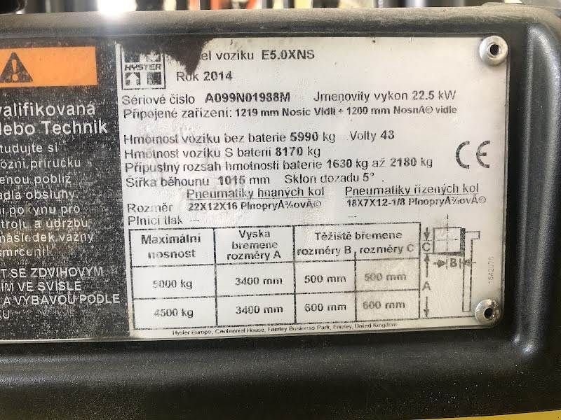 Frontstapler от тип Hyster E5.0XNS, Gebrauchtmaschine в Aalst (Снимка 9)