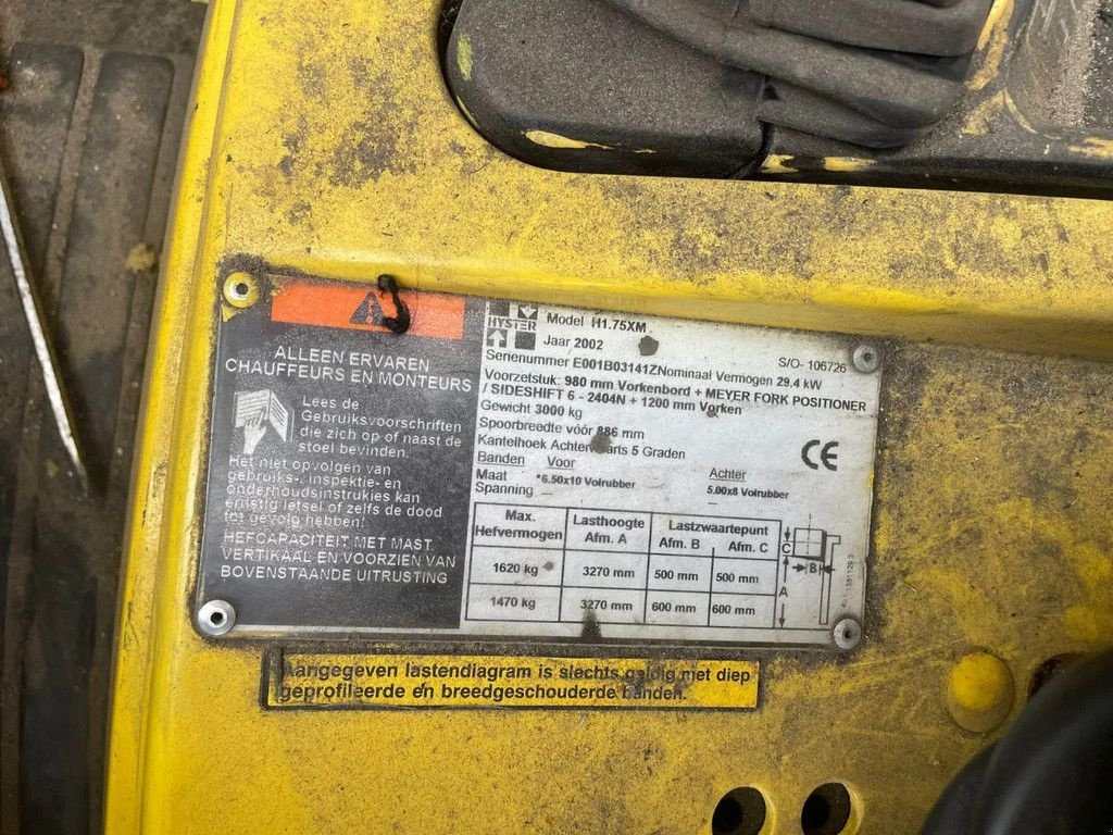 Frontstapler of the type Hyster H 1.75 XM LPG LOW HOURS heftruck H 1.75 XM LPG, Gebrauchtmaschine in Ruinerwold (Picture 8)