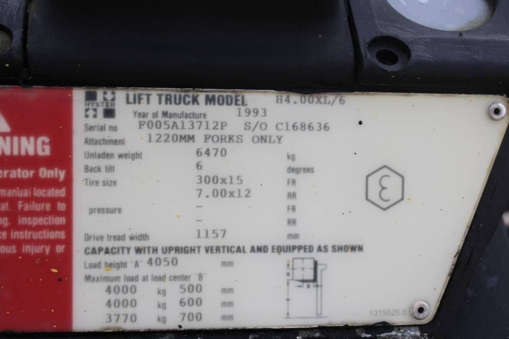 Frontstapler of the type Hyster H 4.00 XL-6, Gebrauchtmaschine in Rucphen (Picture 5)