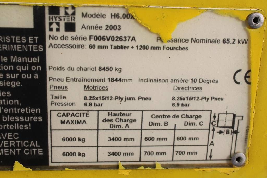 Frontstapler tip Hyster H 6.00 XL, Gebrauchtmaschine in Rucphen (Poză 5)