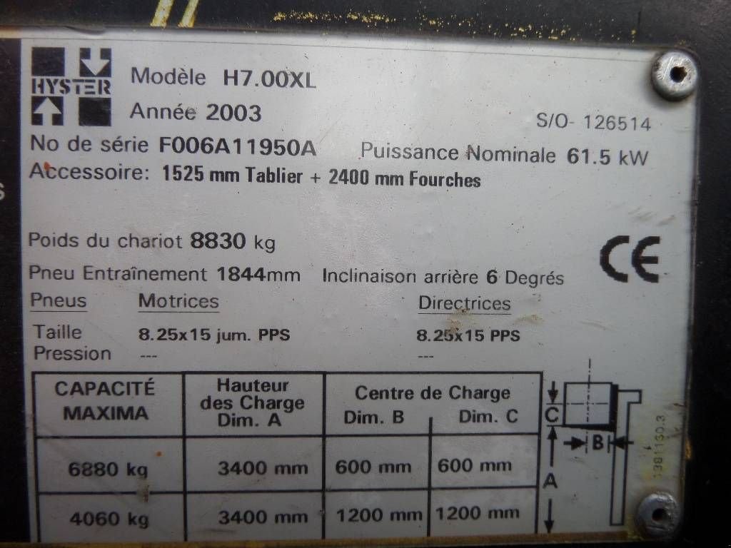 Frontstapler of the type Hyster H 7.00 XL, Gebrauchtmaschine in Rucphen (Picture 5)