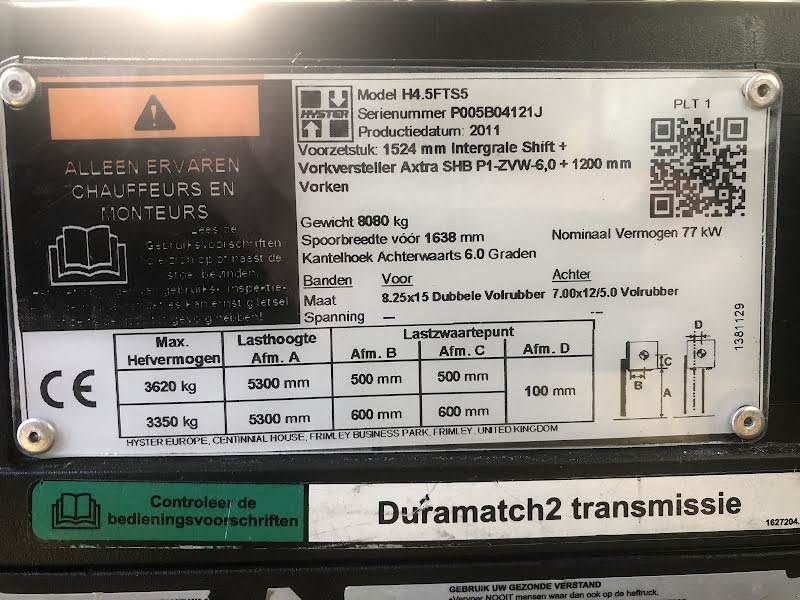 Frontstapler du type Hyster H4.5FTS5, Gebrauchtmaschine en Aalst (Photo 9)