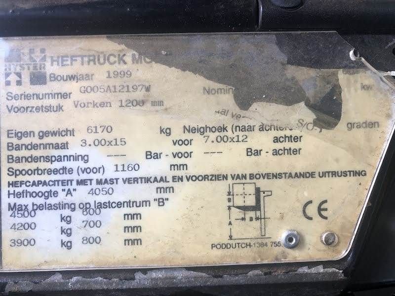 Frontstapler tip Hyster H5.00XL, Gebrauchtmaschine in Aalst (Poză 8)