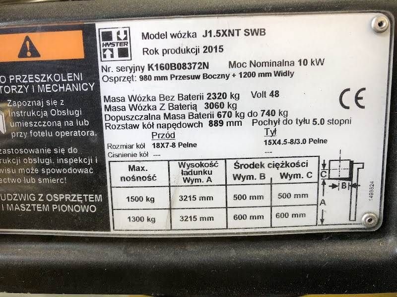 Frontstapler of the type Hyster J1.5XNT, Gebrauchtmaschine in Aalst (Picture 9)