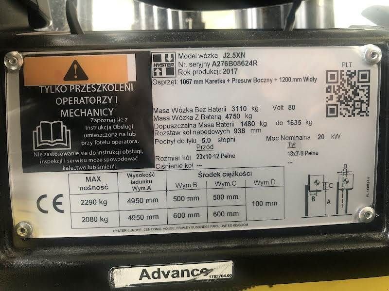 Frontstapler tipa Hyster J2.5XN, Gebrauchtmaschine u Aalst (Slika 8)