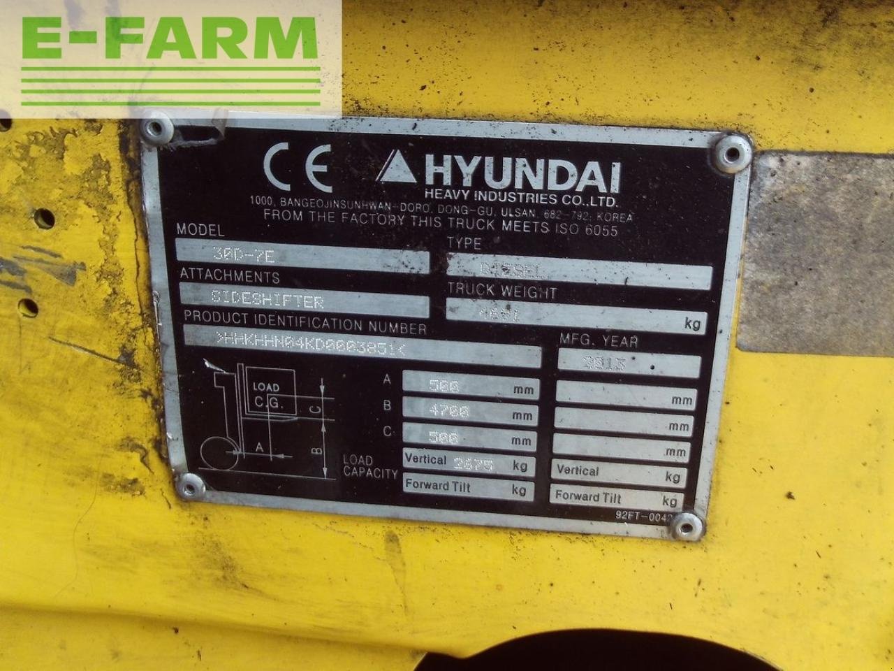 Frontstapler типа Hyundai 30d-7e triplex 4,7m + ss + kabine, Gebrauchtmaschine в ST. NIKOLAI/DR. (Фотография 12)