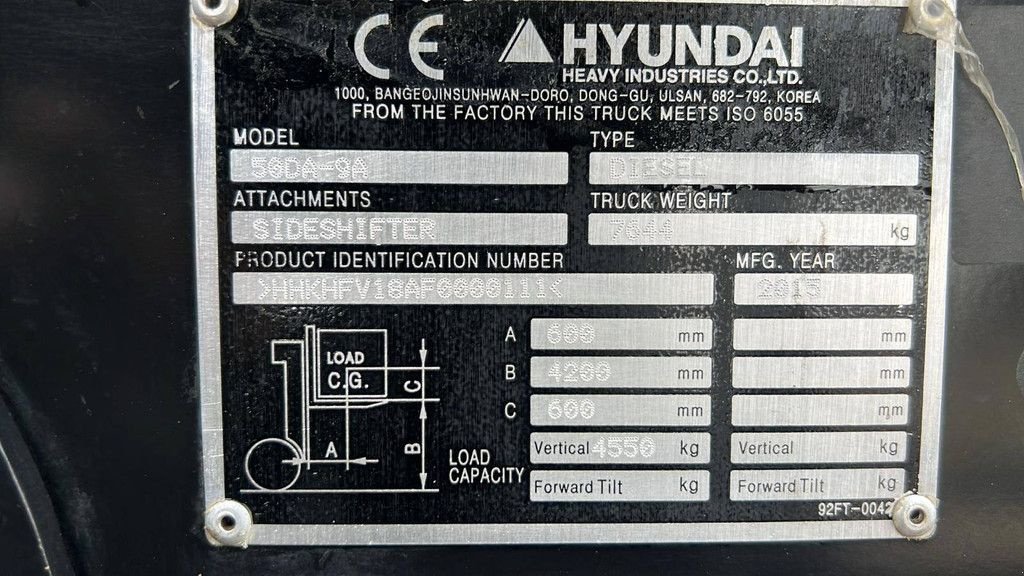 Frontstapler tip Hyundai 50DA-9A, Gebrauchtmaschine in Antwerpen (Poză 5)