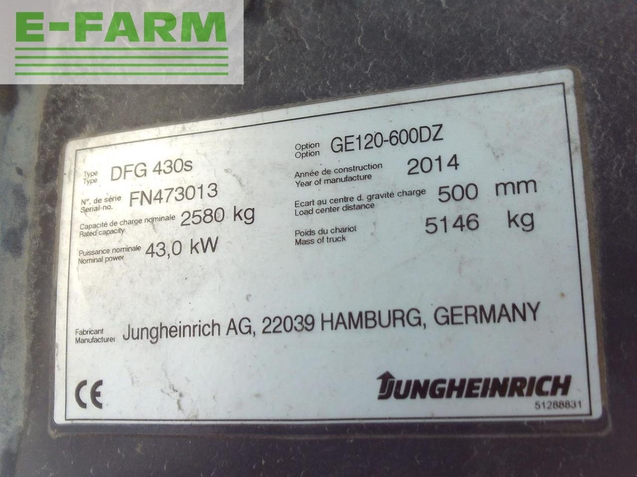 Frontstapler του τύπου Jungheinrich dfg430s triplex 6m + ss + zv + ls + kab., Gebrauchtmaschine σε ST. NIKOLAI/DR. (Φωτογραφία 10)