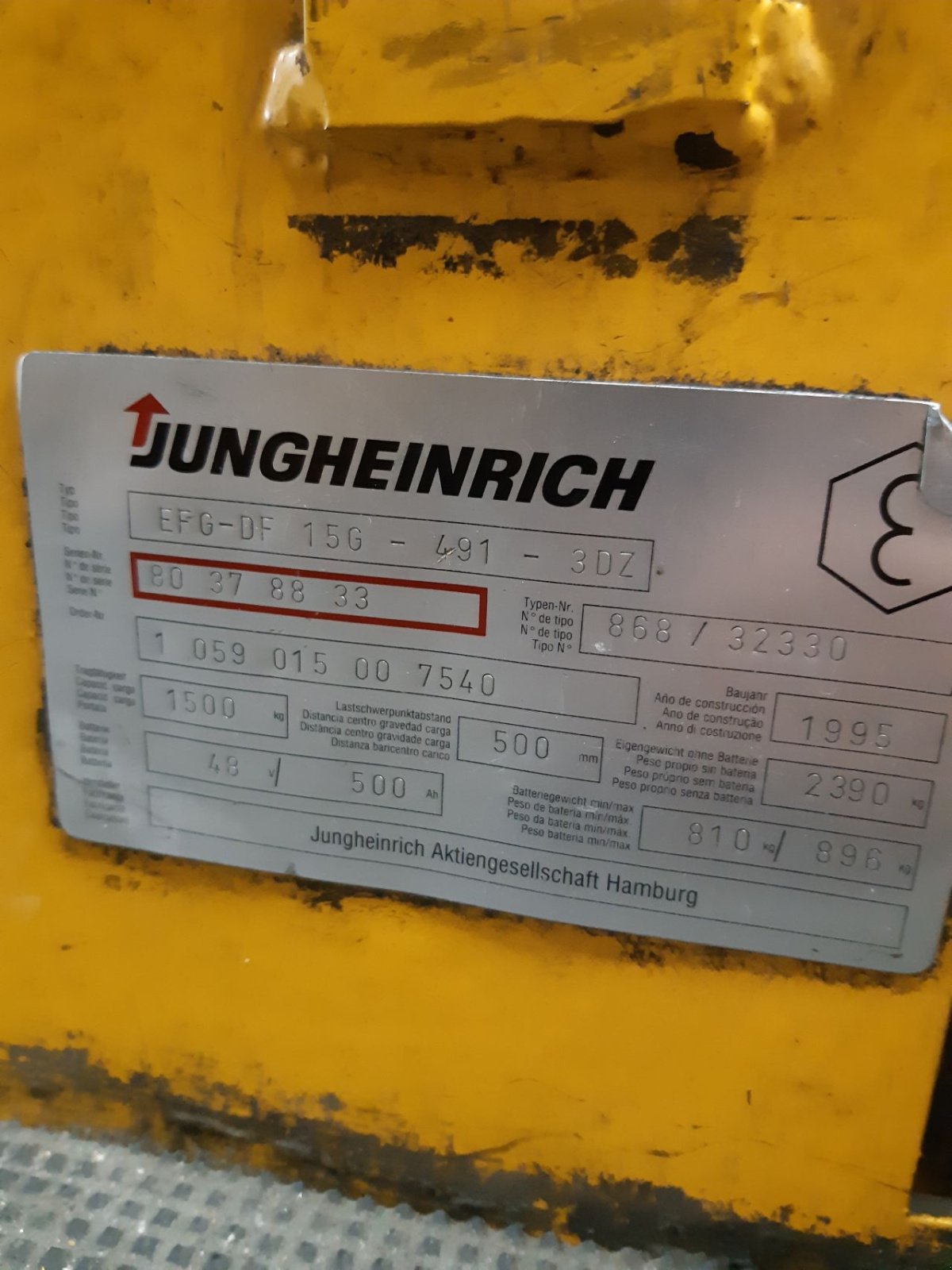 Frontstapler του τύπου Jungheinrich EFG DF 15, Gebrauchtmaschine σε Biddinghuizen (Φωτογραφία 10)