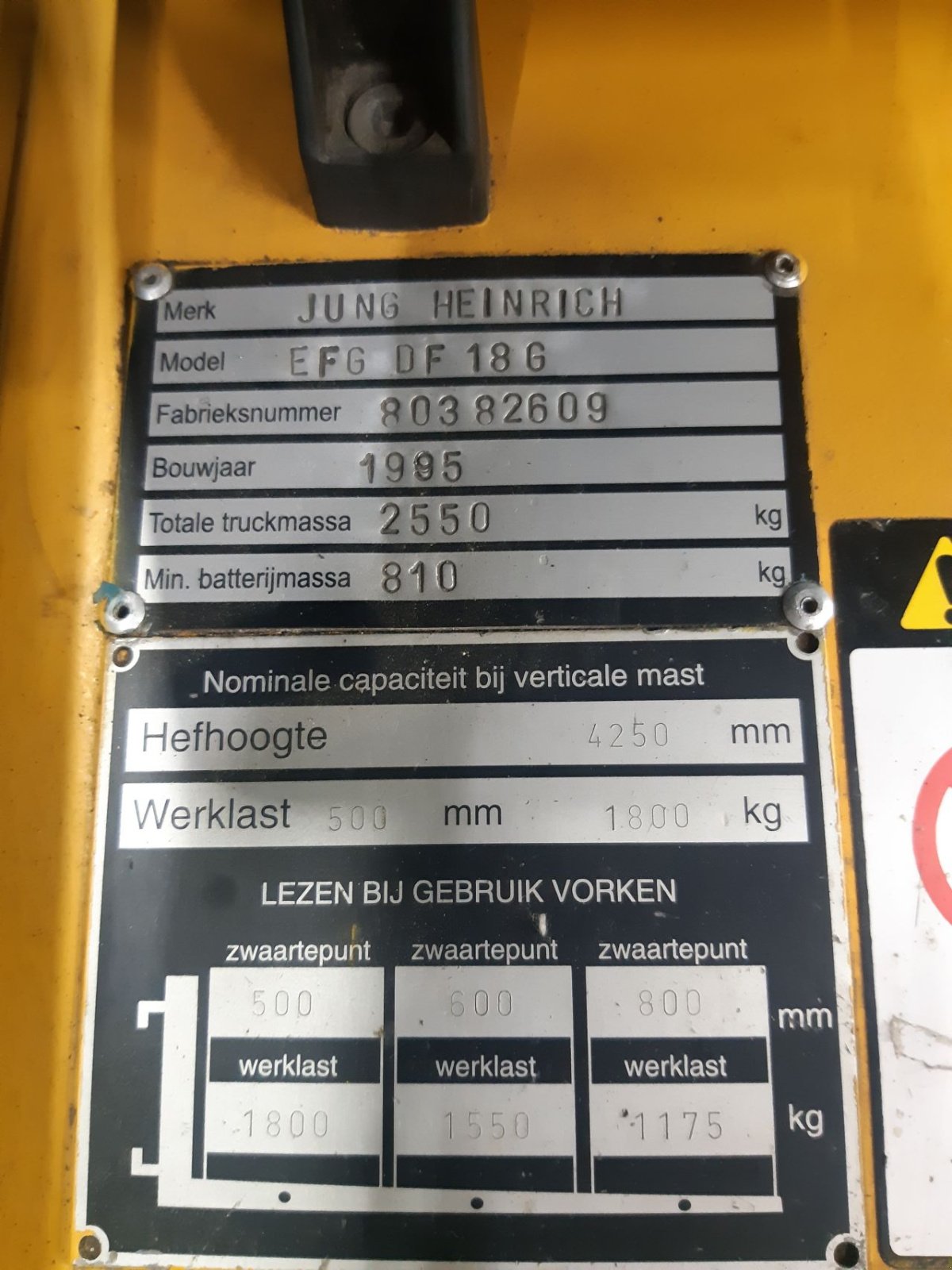 Frontstapler typu Jungheinrich EFG DF 18, Gebrauchtmaschine w Biddinghuizen (Zdjęcie 10)