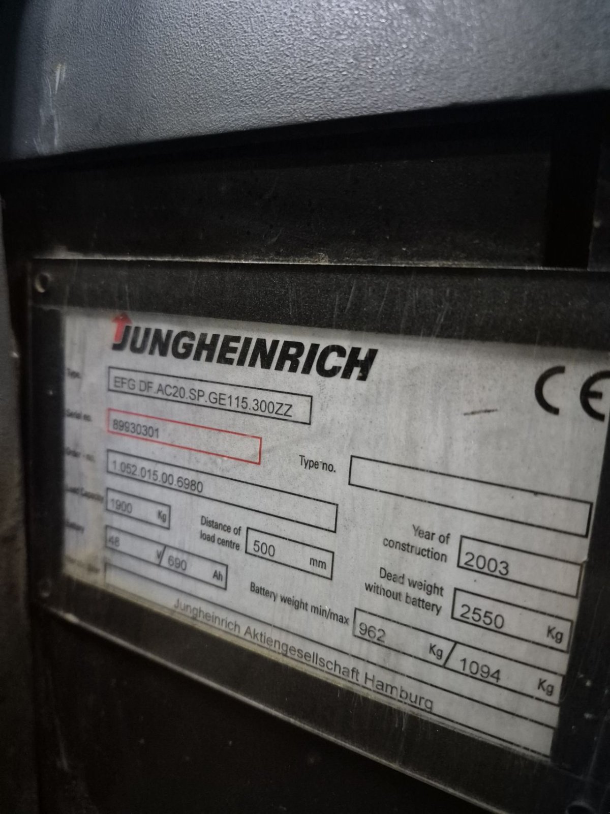 Frontstapler от тип Jungheinrich EFG DF 20ac, Gebrauchtmaschine в Biddinghuizen (Снимка 11)