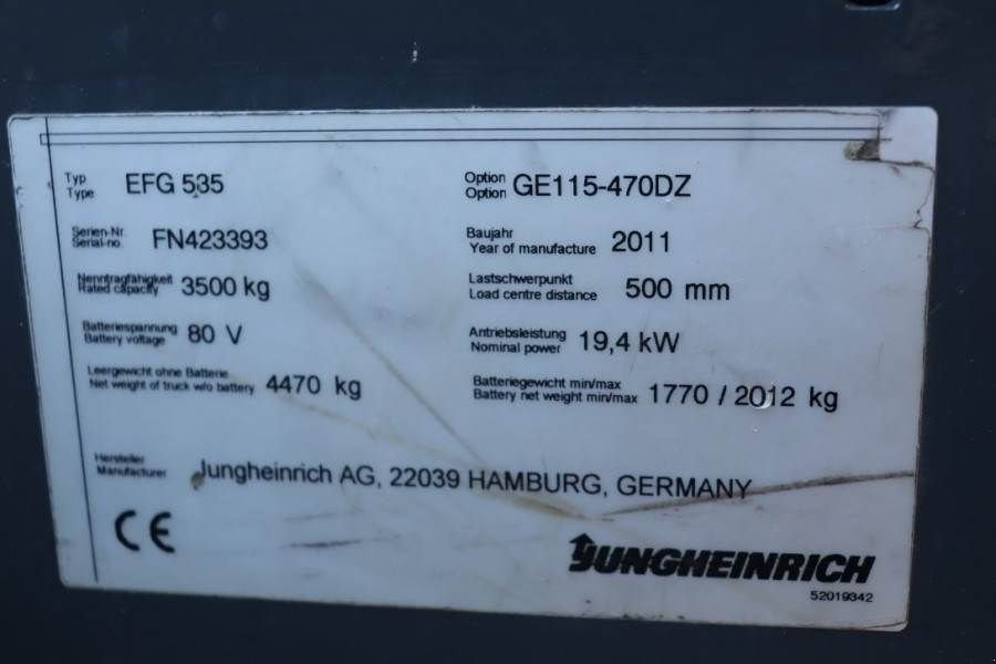 Frontstapler του τύπου Jungheinrich EFG535 Electric, Lifting Height 4700mm, Freelift 1, Gebrauchtmaschine σε Groenlo (Φωτογραφία 8)