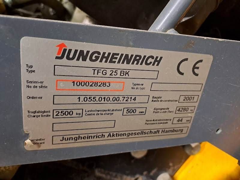 Frontstapler типа Jungheinrich TFG25BK, Gebrauchtmaschine в Waregem (Фотография 9)