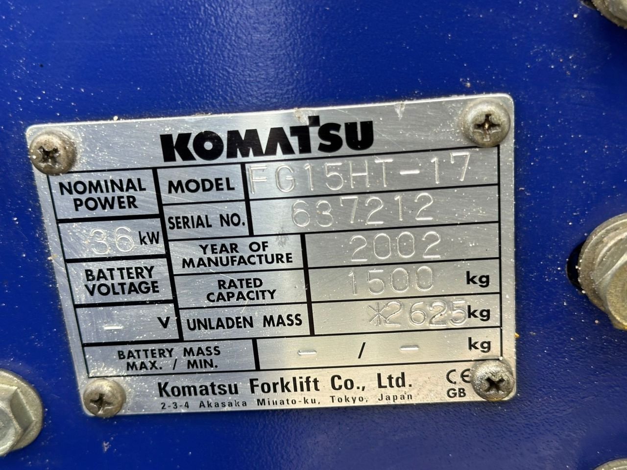 Frontstapler des Typs Komatsu 1.5, Gebrauchtmaschine in Linde (dr) (Bild 4)