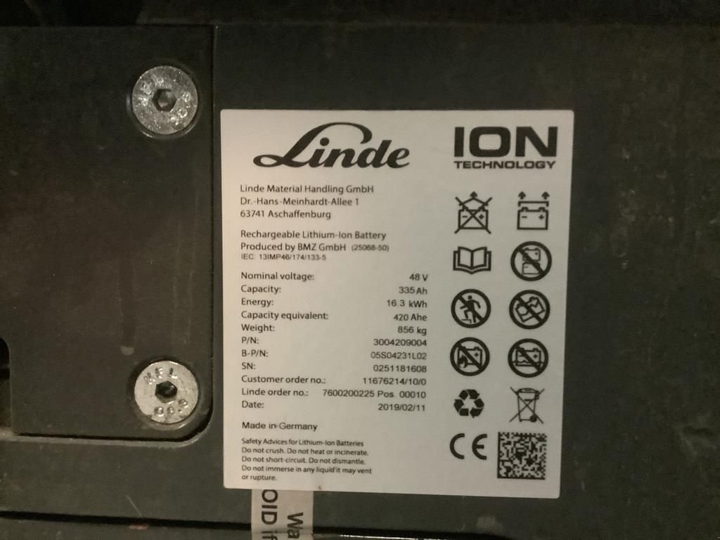 Frontstapler от тип Linde 386 E16-ION, Gebrauchtmaschine в Marrum (Снимка 2)