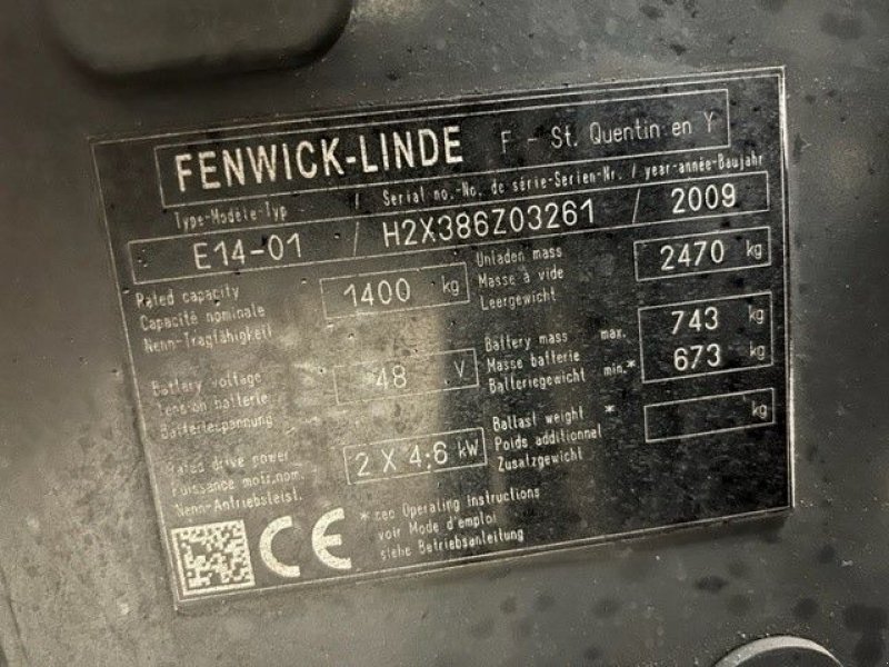 Frontstapler от тип Linde E14-01-386, Gebrauchtmaschine в Leeuwarden (Снимка 4)