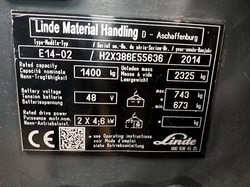 Frontstapler του τύπου Linde E14-02, Gebrauchtmaschine σε Waregem (Φωτογραφία 8)