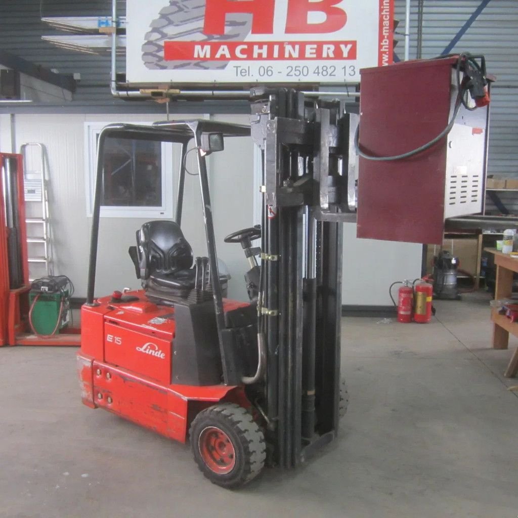 Frontstapler typu Linde E15, heftruck elektrisch, triplomast, side shift., Gebrauchtmaschine v Tubbergen (Obrázok 1)