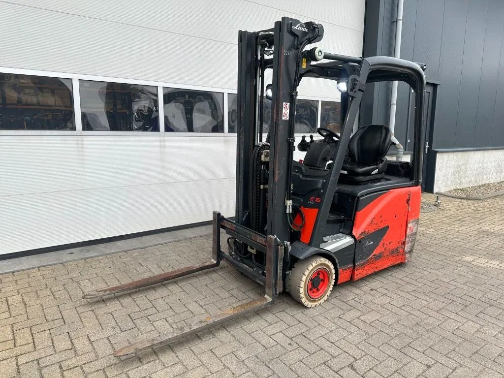 Frontstapler tipa Linde E16H-02 1.6 ton Triplex Freelift Sideshift Elektra Heftruck 2016, Gebrauchtmaschine u VEEN (Slika 9)