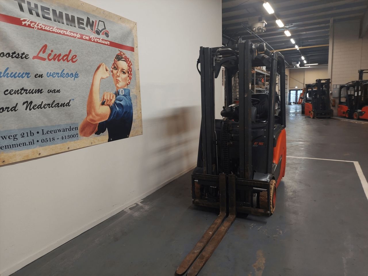 Frontstapler Türe ait Linde E16H-02-386, Gebrauchtmaschine içinde Leeuwarden (resim 3)