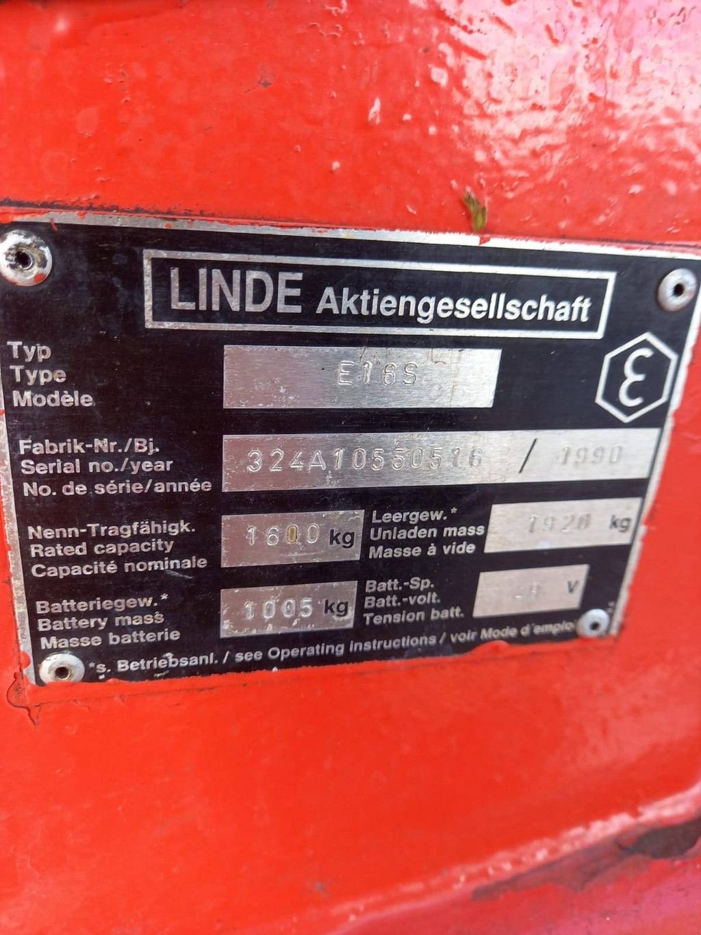 Frontstapler typu Linde E16S, Gebrauchtmaschine w Antwerpen (Zdjęcie 2)