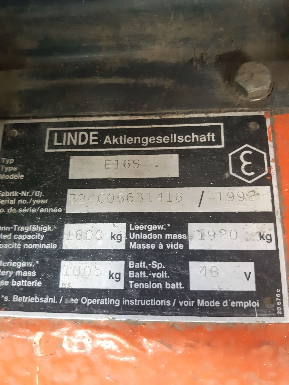 Frontstapler του τύπου Linde E16S, Gebrauchtmaschine σε Biddinghuizen (Φωτογραφία 11)