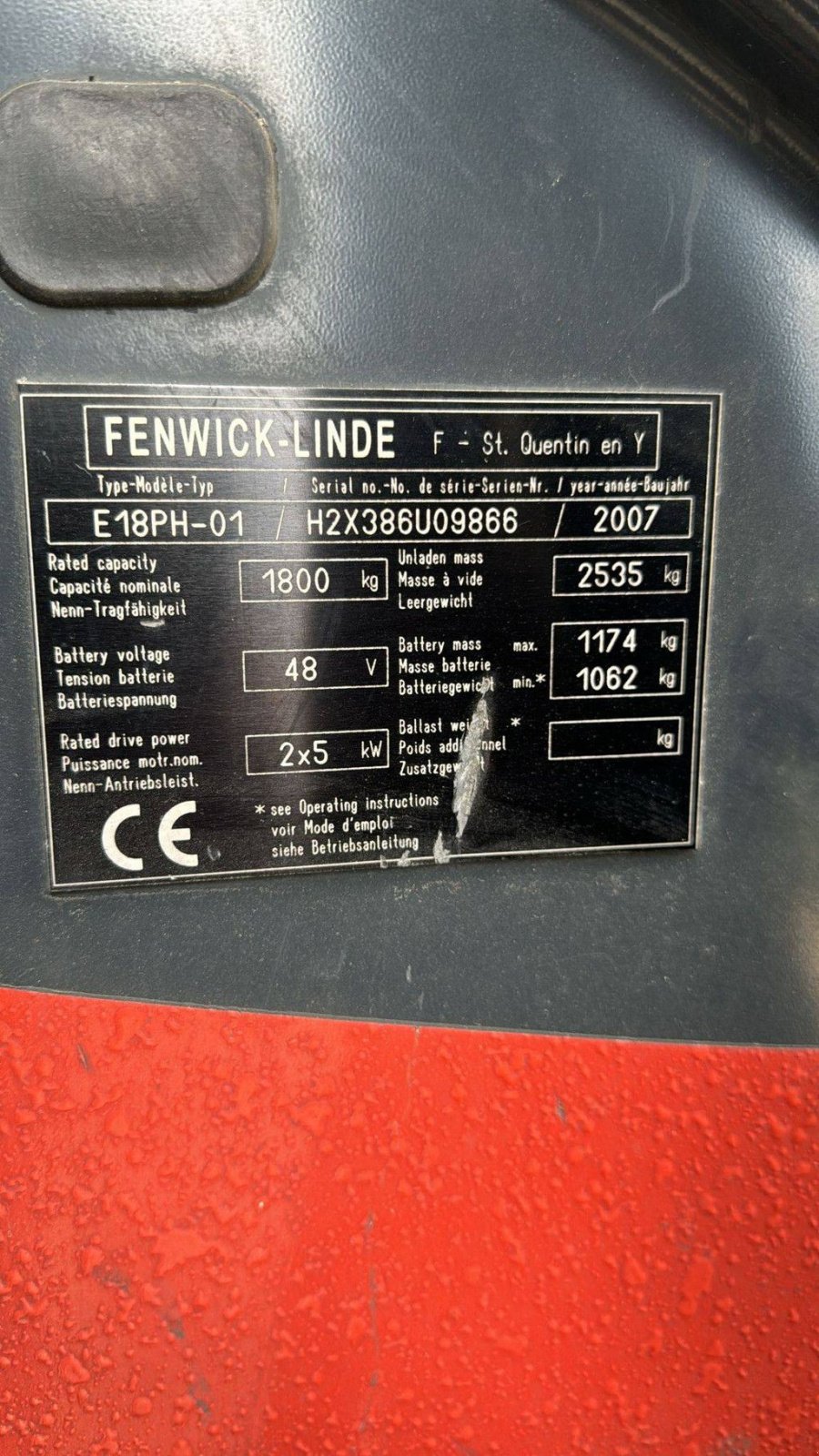 Frontstapler a típus Linde E18 PH-01, Gebrauchtmaschine ekkor: Antwerpen (Kép 8)