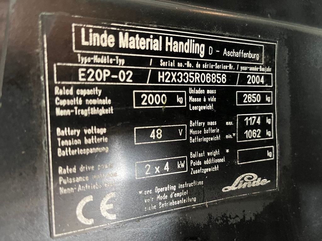 Frontstapler tip Linde E20P-02, Gebrauchtmaschine in Dronten (Poză 9)