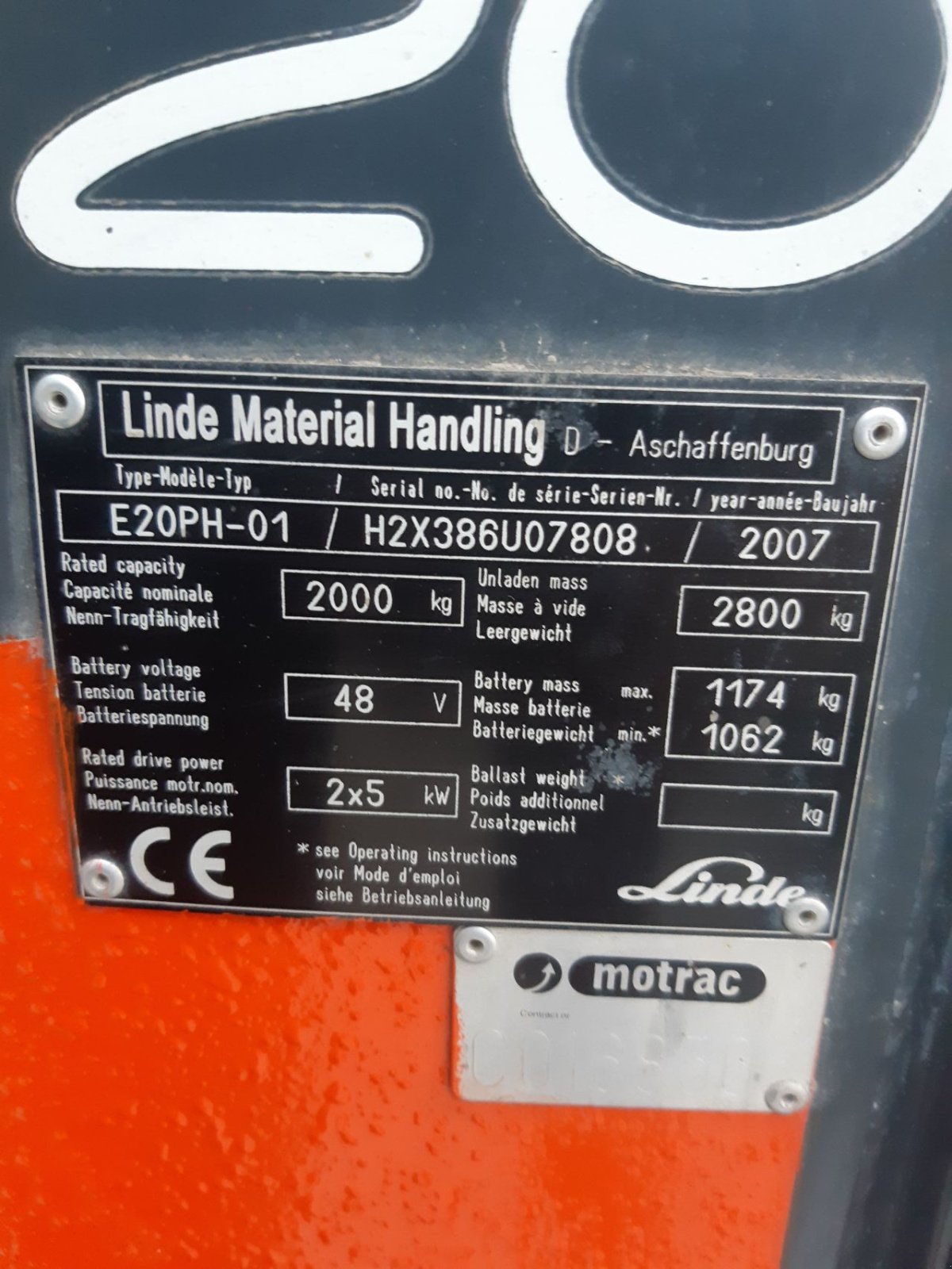 Frontstapler a típus Linde E20PH-01, Gebrauchtmaschine ekkor: Biddinghuizen (Kép 10)