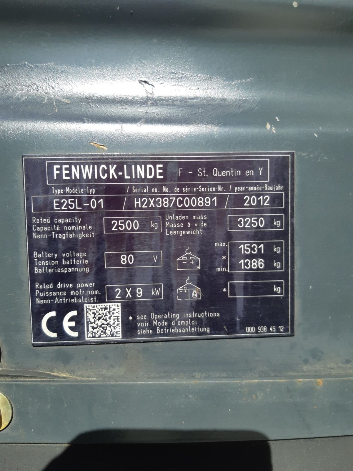 Frontstapler tip Linde E25-01, Gebrauchtmaschine in Biddinghuizen (Poză 10)