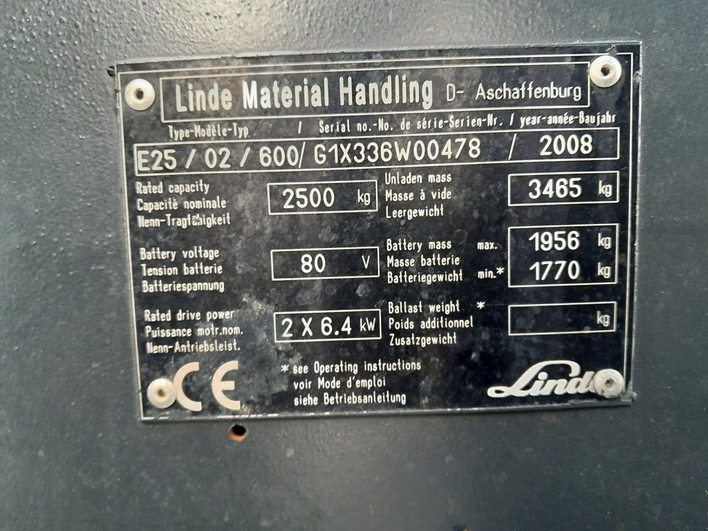 Frontstapler tip Linde E25-02-600, Gebrauchtmaschine in Mijdrecht (Poză 9)