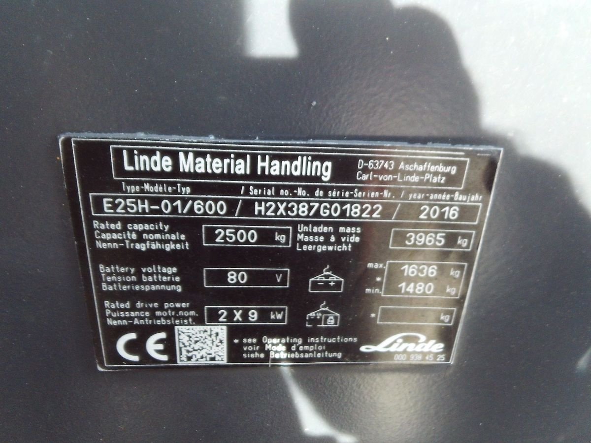 Frontstapler tip Linde E25H-01/600 Triplex 5,13m + SS + ZV! Batterie 10, Gebrauchtmaschine in St. Nikolai ob Draßling (Poză 7)