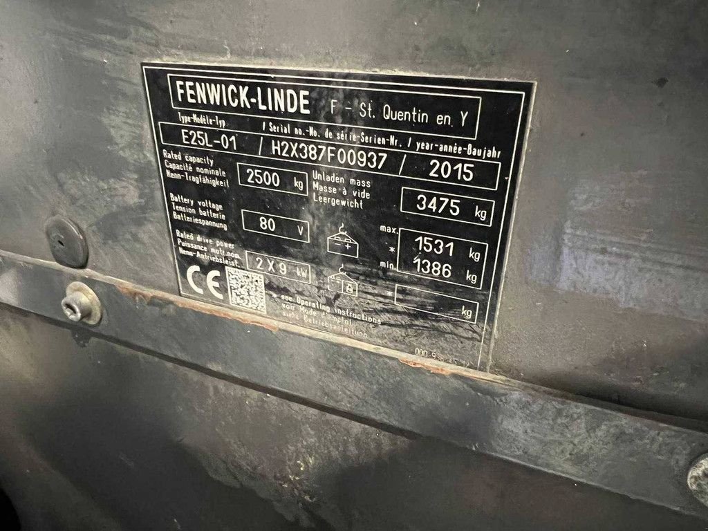 Frontstapler Türe ait Linde E25L-01, Gebrauchtmaschine içinde Antwerpen (resim 8)