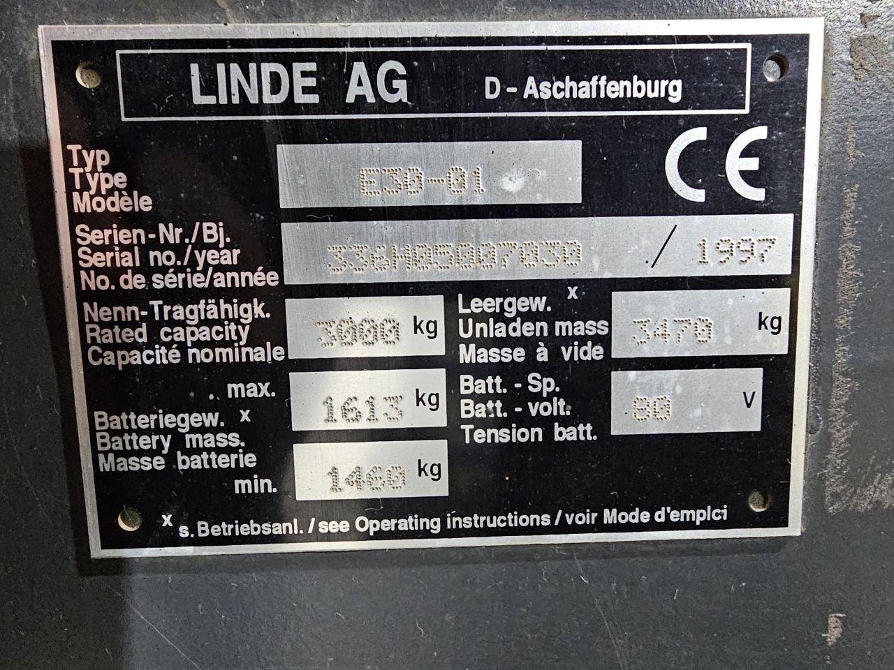 Frontstapler типа Linde E30, Gebrauchtmaschine в Brakel (Фотография 2)