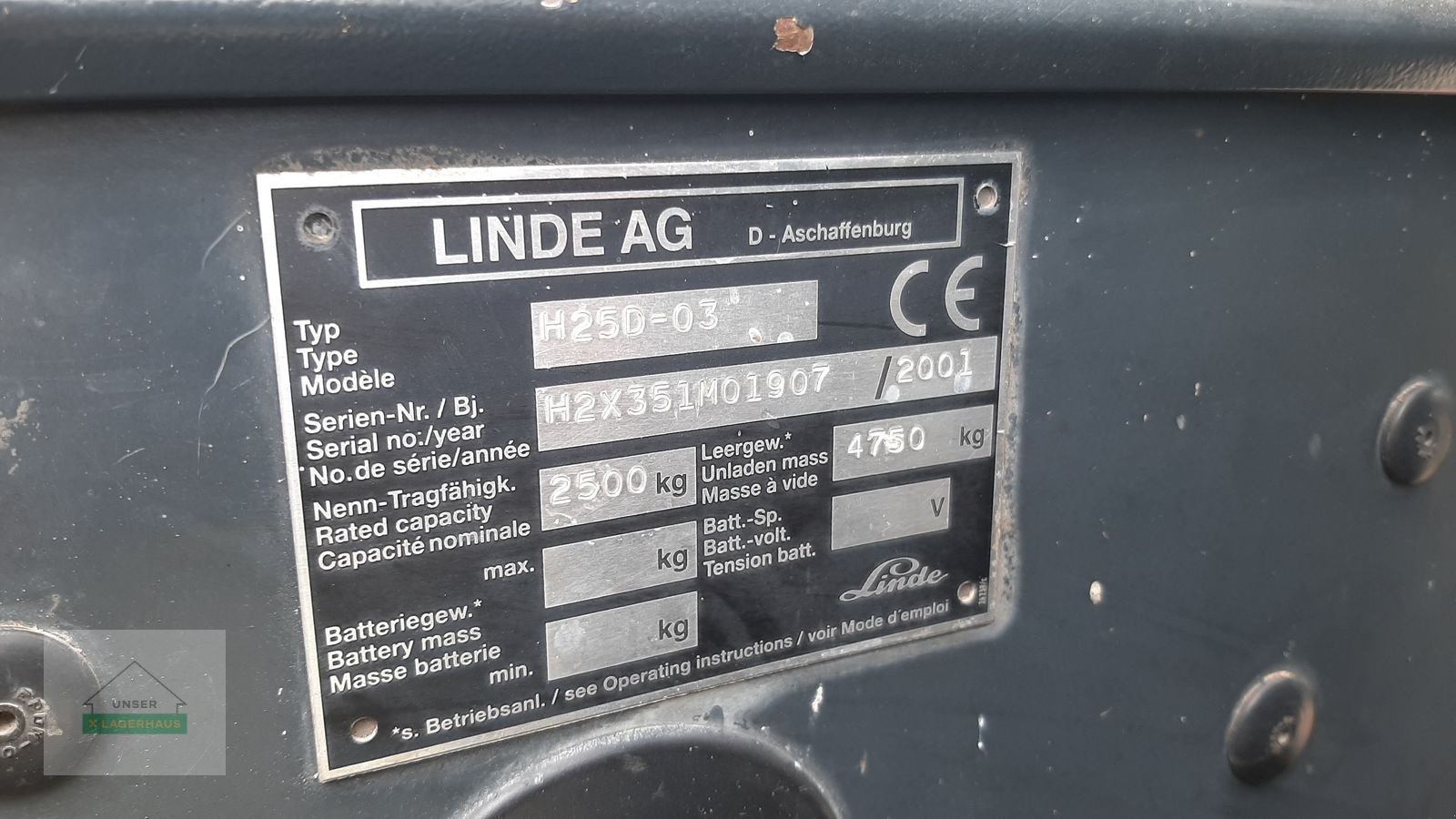 Frontstapler типа Linde H 25D, Gebrauchtmaschine в Wartberg (Фотография 8)