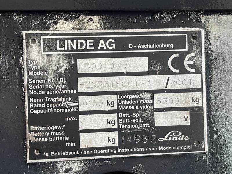 Frontstapler типа Linde H 30 D, Gebrauchtmaschine в Waregem (Фотография 4)