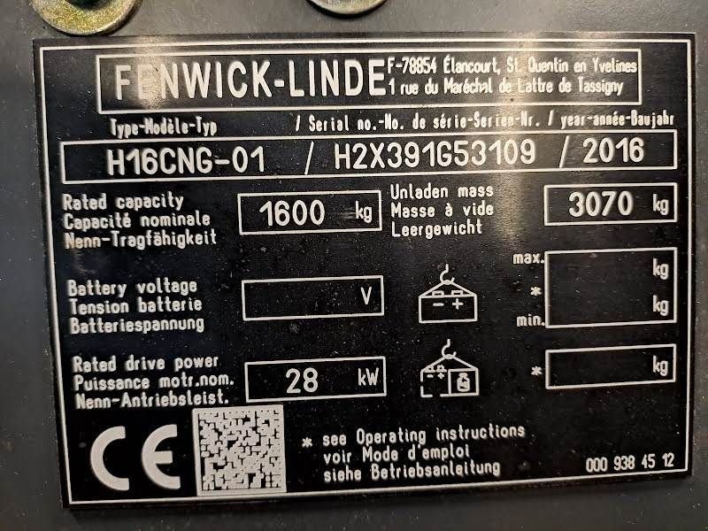 Frontstapler tip Linde H16T, Gebrauchtmaschine in Waregem (Poză 8)