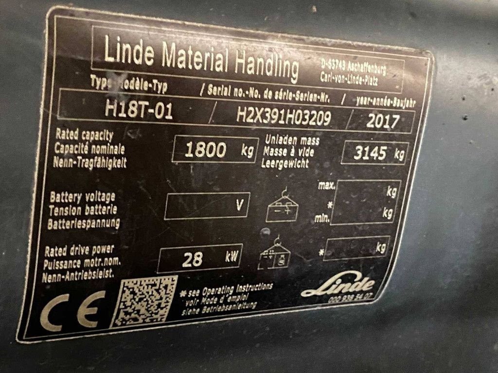 Frontstapler типа Linde H18T-01, Gebrauchtmaschine в Antwerpen (Фотография 7)