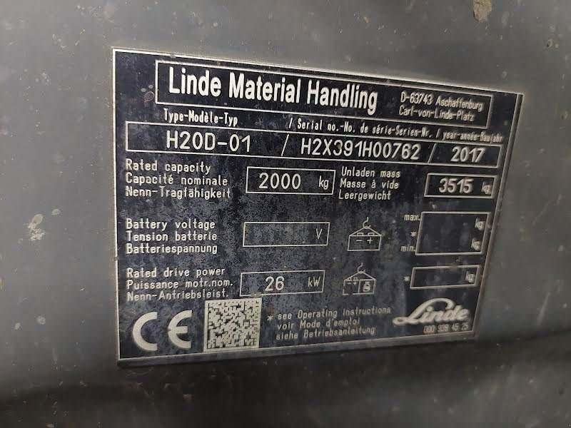 Frontstapler typu Linde H20D-01, Gebrauchtmaschine w Waregem (Zdjęcie 10)