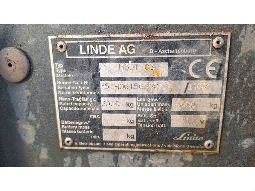 Frontstapler типа Linde H30T 03, Gebrauchtmaschine в Antwerpen (Фотография 10)