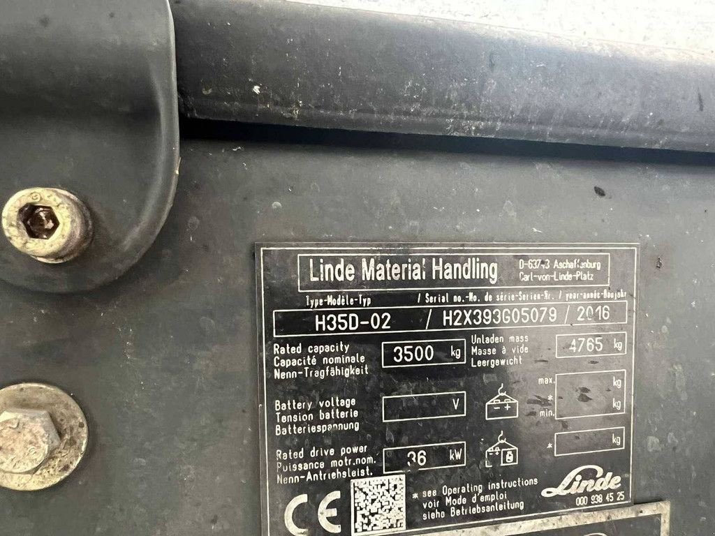 Frontstapler typu Linde H35D-02, Gebrauchtmaschine w Antwerpen (Zdjęcie 5)