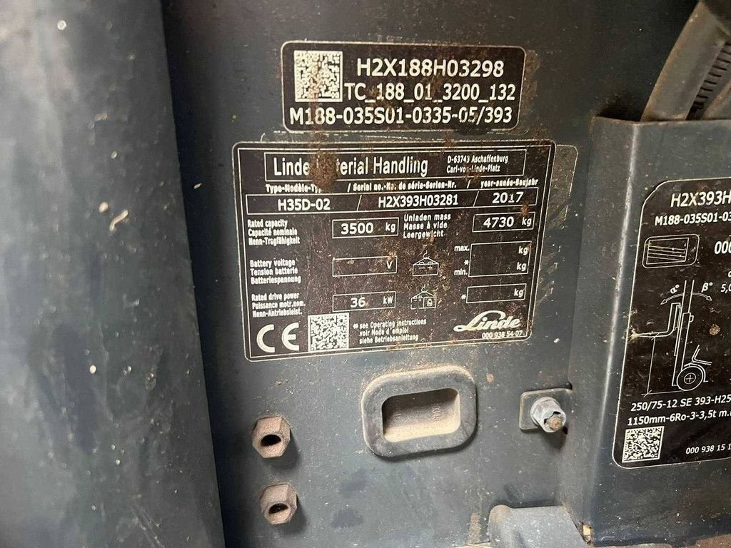 Frontstapler a típus Linde H35D-02, Gebrauchtmaschine ekkor: Antwerpen (Kép 4)