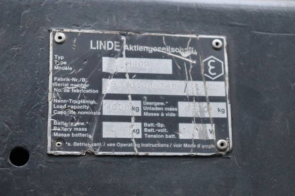 Frontstapler des Typs Linde H40D, Gebrauchtmaschine in Antwerpen (Bild 11)