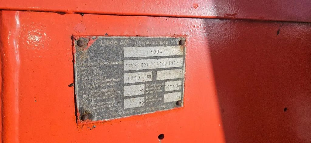 Frontstapler tip Linde H40Dw, Gebrauchtmaschine in Scharsterbrug (Poză 10)